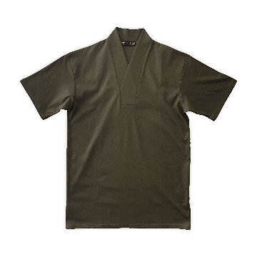 半衿Tシャツ　茶の画像