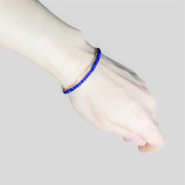 ラピスラズリの一連ブレスレット「その先へ」14kgfの画像