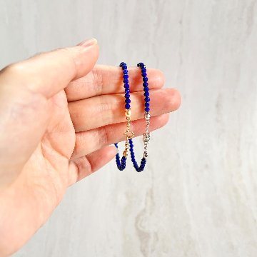 ラピスラズリの一連ブレスレット「その先へ」14kgfの画像