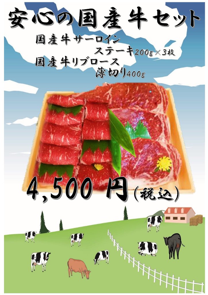安心の国産牛セットの画像