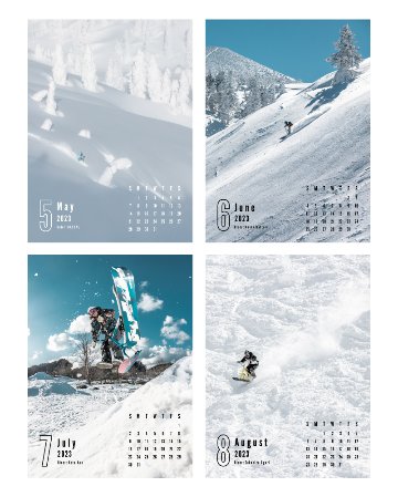 2023カレンダー SNOWSCOOT PHOTOS  BY NAOKI GAMAN 画像