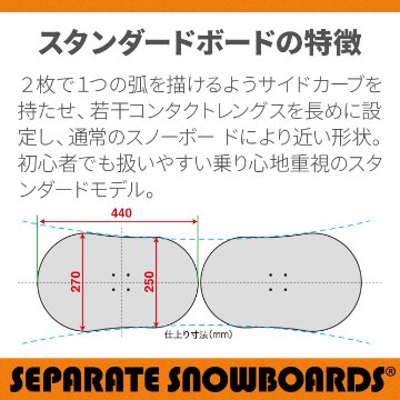 スタンダードモデル TYPE-Z  セパレートスノーボード ニコ  nico STDの画像