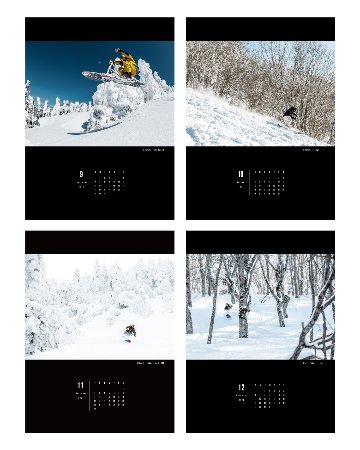 2025カレンダー SNOWSCOOT PHOTOS  BY NAOKI GAMAN の画像