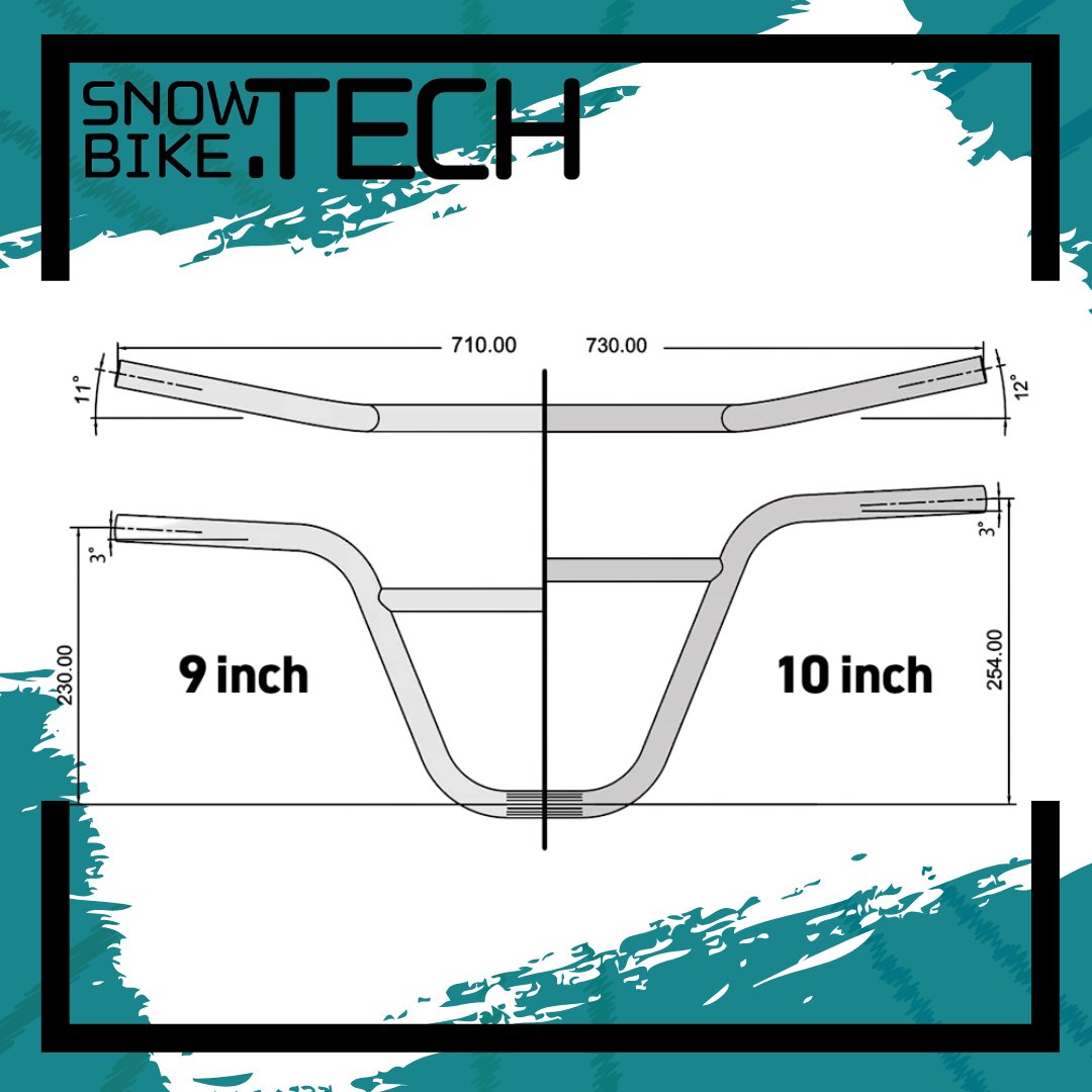 アルミハンドルバー 2PC 9インチの画像