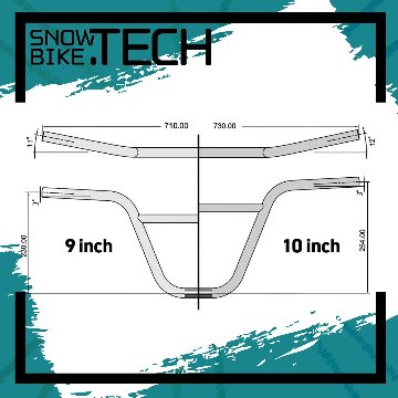 アルミハンドルバー 2PC 9インチの画像