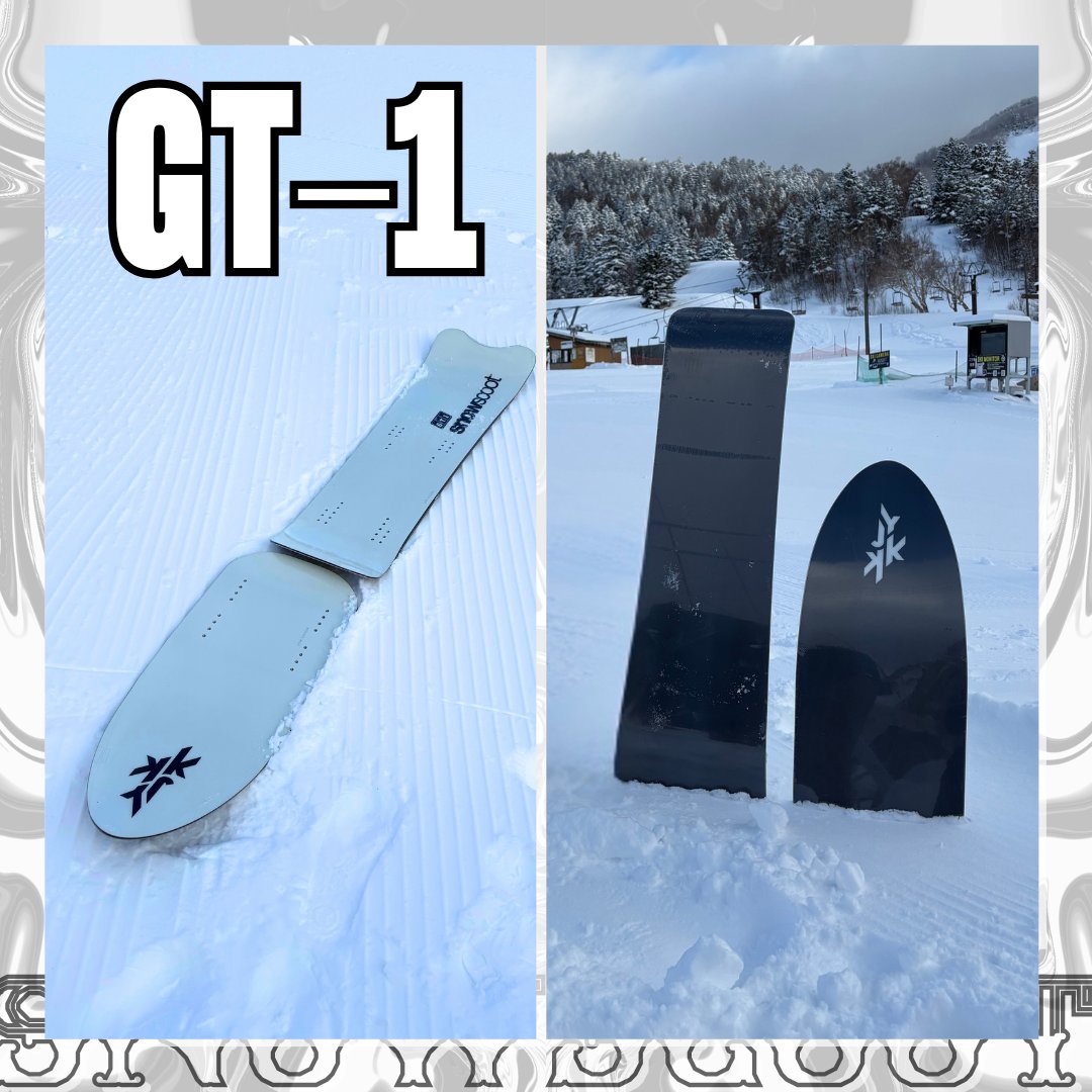 【予約商品】GT-1 BW ＜ハードフレックス＞ jykk snowscoot フリースタイル ボードセットの画像