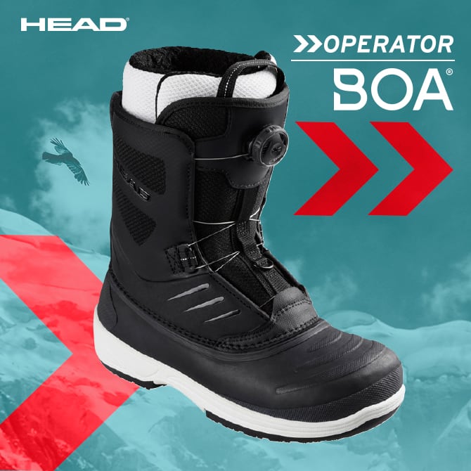 HEAD オペレーター Boa ブラック ブーツ スノトレ画像