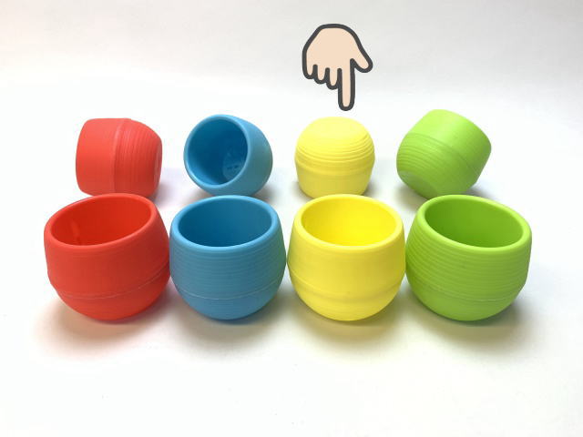 カラフルボール型プラ鉢-2号-黄画像