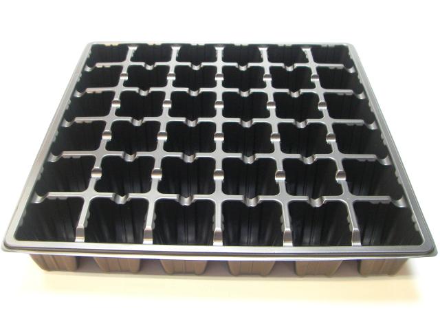 1号プラ鉢ぴったり整理トレイ：深型(H4.4cm)-薄(ソフト)：6×6=36鉢用※空トレイの画像