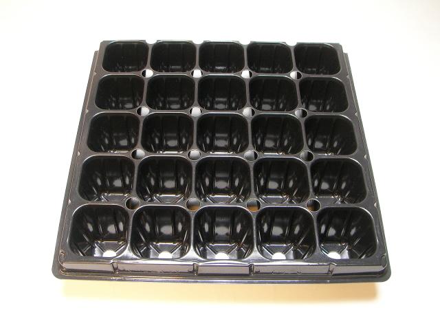 1.5号プラ鉢ぴったり整理トレイ-厚(ハード)：5×5=25鉢用[セルトレイ/セルトレー]※空トレイの画像
