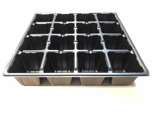 2号プラ鉢ぴったり整理トレイ-薄(ソフト)：4×4=16鉢用※空トレイの画像