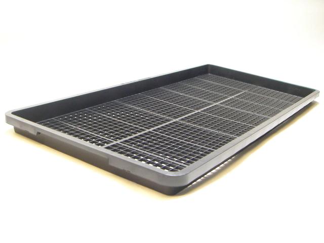 ミニ鉢に使える浅型トレイ-底全面ネット(セルトレイのアンダートレイ＊ソーサー)※空トレイ1枚売りの画像