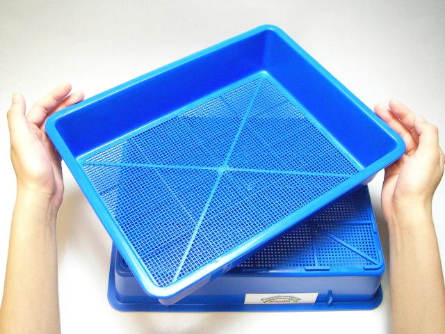 育苗箱-ブルー※ハーフサイズ3.5L容量(育苗コンテナ)の画像