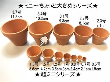 テラコッタ鉢-1.8号/超ミニ(大)(外径φ5.6×高さ5cm/★小さい方から...No.7)画像