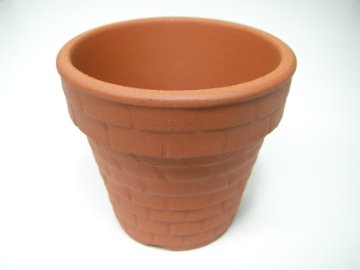 レンガ風陶器鉢-2.5号(φ8.1×H7.3)画像