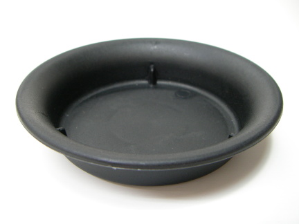 鉢皿-3号黒(受皿)の画像
