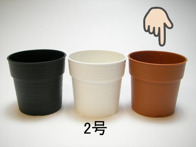テラコッタ鉢型風プラ鉢-2号-茶画像