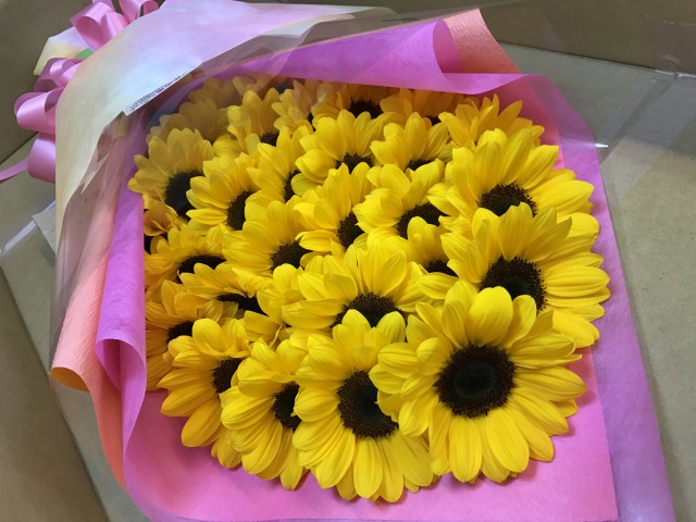 ひまわりの花束-30(生花特大160規格)の画像