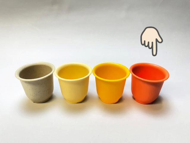厚手のプラ鉢-ふっくら2号ミニ【オレンジ】(橙)画像