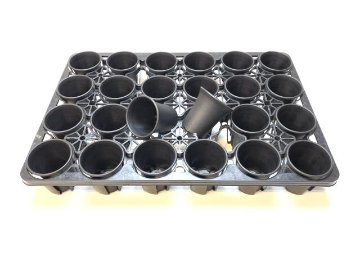 厚手のプラ鉢-スマート2.5号[黒]/ミニ蘭鉢・ミニラン鉢[*][254GB]画像