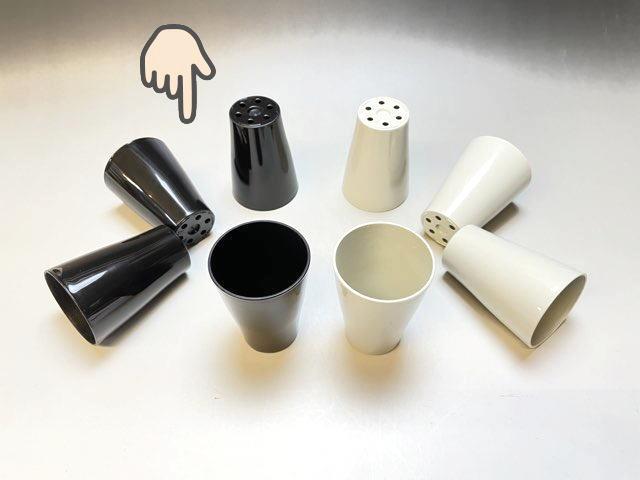 厚手の2号ロングミニプラ鉢-黒[*]の画像