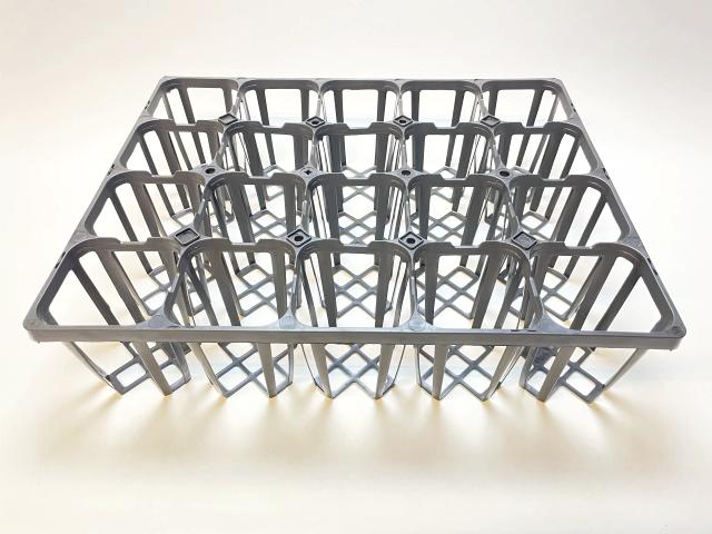 プレステラ深鉢★-105対応四角枠トレイ：20鉢用(黒)の画像