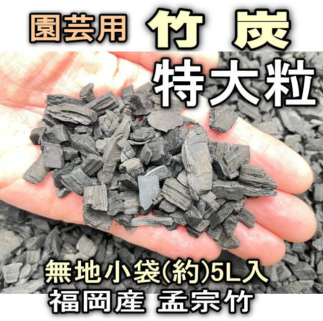 小袋-竹炭-特大粒-5リットル徳用袋※コーデックス塊根植物アガベ盆栽の画像