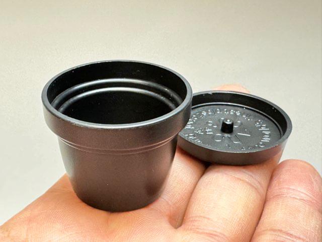 1号プラ鉢-黒鉢＋黒受皿セット 超ミニサイズ画像