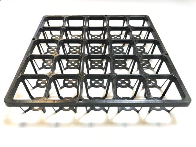 6cmポットや1.7号鉢用四角型枠トレイ：5×5=25鉢用(小)＊ハーフタイプの画像