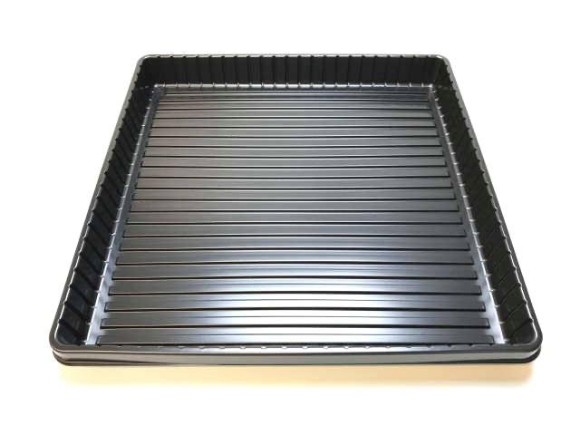 底面給水トレイ：外寸(約)縦39.5cm×横39.5cm※腰水・水耕栽培・アンダートレイ・マルチトレー ハーフサイズ※空受皿(ソーサー)1枚の画像