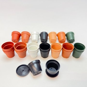 1号プラ鉢-黒 超ミニサイズ(1号鉢1寸鉢一寸鉢)＊1号・1.3号鉢対応トレイありの画像