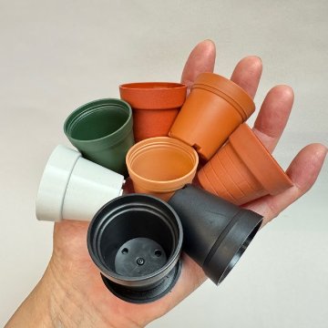 1号プラ鉢-黒 超ミニサイズ(1号鉢1寸鉢一寸鉢)＊1号・1.3号鉢対応トレイありの画像