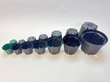 スリット鉢-4号黒(CSM-120)ブラック＠多肉植物・塊根植物コーデックス・アガベ・サボテン・盆栽・観葉・実生・バラ鉢・果樹鉢[254GB]の画像