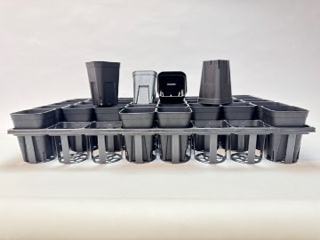 プレステラ深鉢75-黒★(硬質スリットポット)＠多肉植物・塊根植物コーデックス・アガベ・サボテン・観葉・実生・盆栽・果樹鉢[254GB]の画像