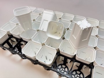 プレステラ深鉢 75-白☆(硬質スリットポット)＠多肉植物・塊根植物コーデックス・アガベ・サボテン・観葉・実生・盆栽・果樹鉢[254GB]の画像