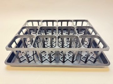 ★不規則まだら模様※深＊園芸ハーフトレイ(プレステラ90型ハーフトレイ対応)・育苗箱ハーフ・かごトレーハーフ等に使える受け皿＊深型(底面給水)幅36×奥29×高2.5(cm)※空受皿(ソーサー)1枚の画像