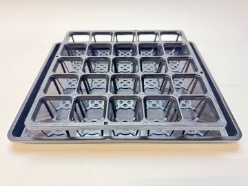 ★不規則まだら模様※深＊園芸ハーフトレイ(プレステラ90型ハーフトレイ対応)・育苗箱ハーフ・かごトレーハーフ等に使える受け皿＊深型(底面給水)幅36×奥29×高2.5(cm)※空受皿(ソーサー)1枚の画像