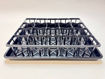 ★不規則まだら模様※深＊園芸ハーフトレイ(プレステラ90型ハーフトレイ対応)・育苗箱ハーフ・かごトレーハーフ等に使える受け皿＊深型(底面給水)幅36×奥29×高2.5(cm)※空受皿(ソーサー)1枚の画像