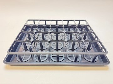 ★不規則まだら模様※深＊園芸ハーフトレイ(プレステラ90型ハーフトレイ対応)・育苗箱ハーフ・かごトレーハーフ等に使える受け皿＊深型(底面給水)幅36×奥29×高2.5(cm)※空受皿(ソーサー)1枚の画像