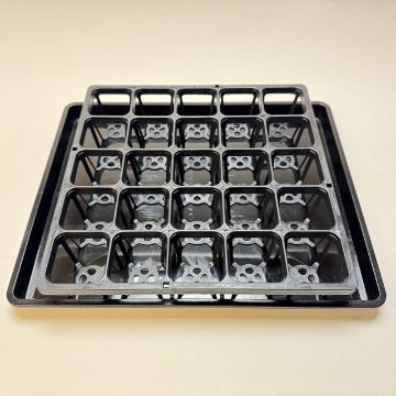 ★不規則まだら模様※深＊園芸ハーフトレイ(プレステラ90型ハーフトレイ対応)・育苗箱ハーフ・かごトレーハーフ等に使える受け皿＊深型(底面給水)幅36×奥29×高2.5(cm)※空受皿(ソーサー)1枚の画像