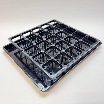 ★不規則まだら模様※深＊園芸ハーフトレイ(プレステラ90型ハーフトレイ対応)・育苗箱ハーフ・かごトレーハーフ等に使える受け皿＊深型(底面給水)幅36×奥29×高2.5(cm)※空受皿(ソーサー)1枚の画像