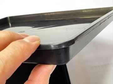 ★不規則まだら模様※深＊園芸ハーフトレイ(プレステラ90型ハーフトレイ対応)・育苗箱ハーフ・かごトレーハーフ等に使える受け皿＊深型(底面給水)幅36×奥29×高2.5(cm)※空受皿(ソーサー)1枚の画像