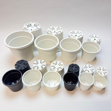 生産者仕様[カントー]プラ鉢A-25S-(2号浅鉢相当：浅型)-白[w][254GW]