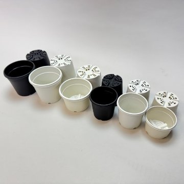 生産者仕様[カントー]浅＊プラ鉢A-30S-(2.5号浅鉢相当：浅型)-白[w]多肉植に特化した浅鉢で用土量を抑え乾燥気味に管理可能[254GW]の画像