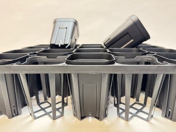 プレステラ深鉢専用★-105対応四角枠トレイ：20鉢用(黒)＋プレステラ深鉢105-黒★(トレイ1枚＋20鉢付きで1セット)[254GB]の画像