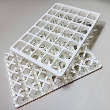 ミニプラ鉢1号・1.3号鉢対応-白色ミニトレイ-35(5×7)鉢用＊(約)A4サイズ相当※1枚売＊多肉・塊根植物・アガベ・ハオルチア・アデニウム・パキポディウム・実生の画像