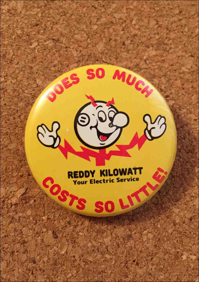 REDDY KILOWATT 缶バッジの画像