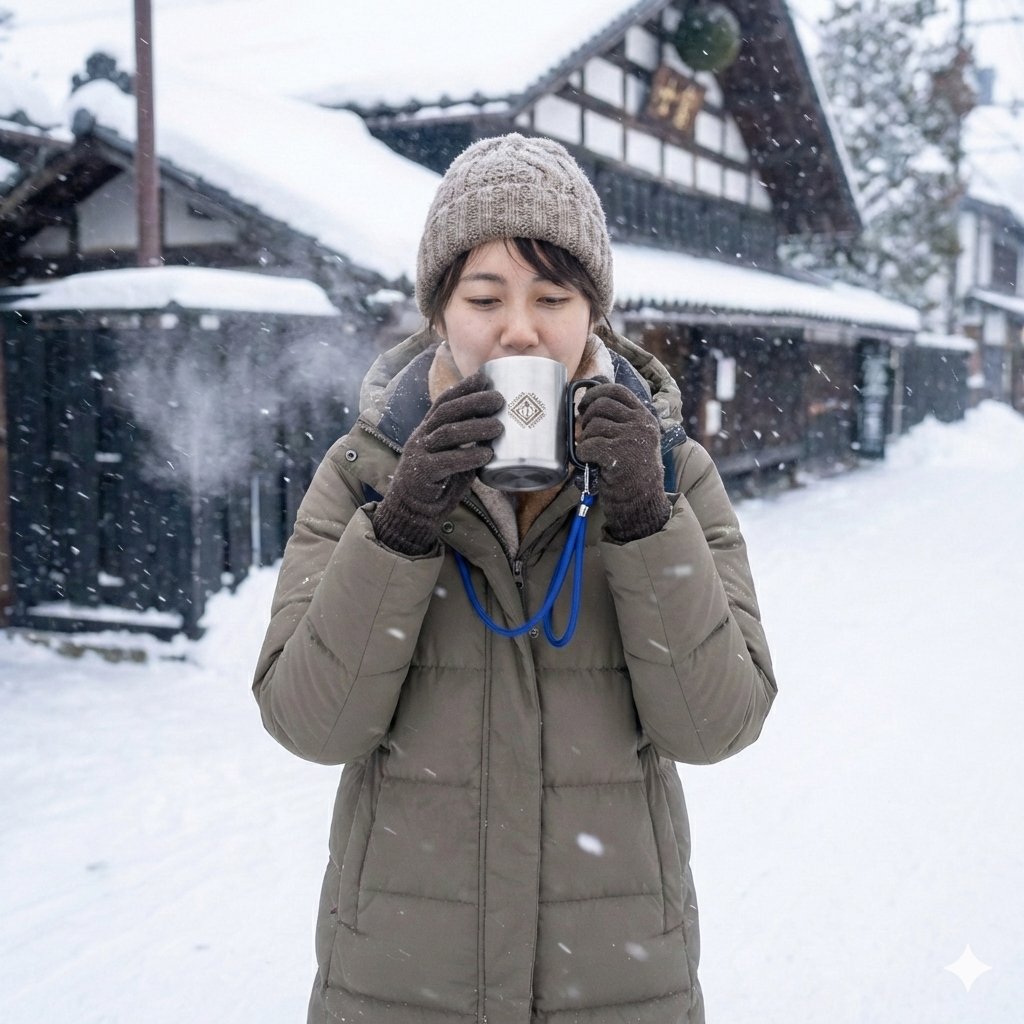 ネックストラップ付カラビナマグカップ【大山新酒酒蔵まつりオリジナル】の画像
