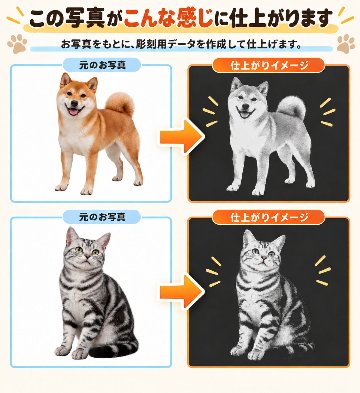 レーザー加工　持ち込み素材　写真彫刻　高精細彫刻　３Ｌサイズ　300㎠以内　長辺30cm迄の画像
