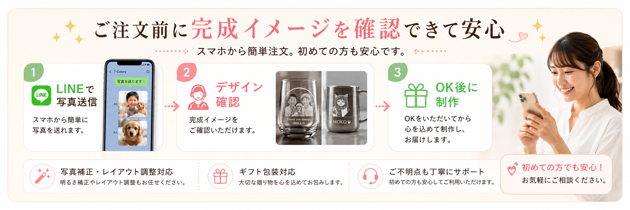 LINEで簡単安心
